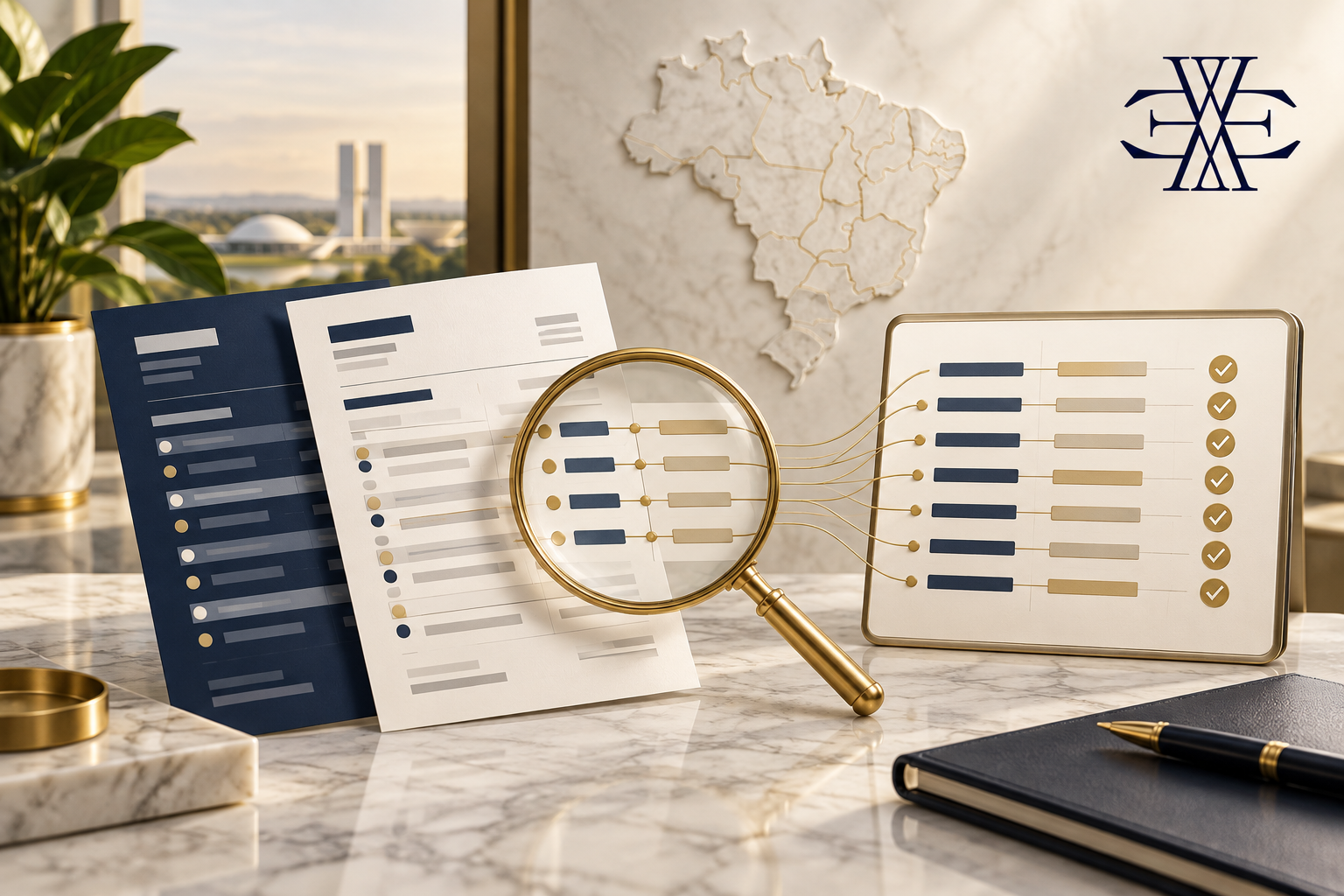 IBS CBS test year reconciliation; original editorial illustration with Ewaider official monogram